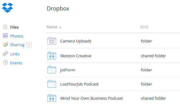 DropBox Shared Folder