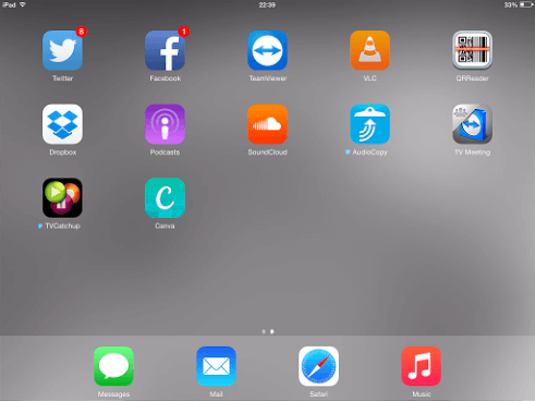 iPad Apps Screen