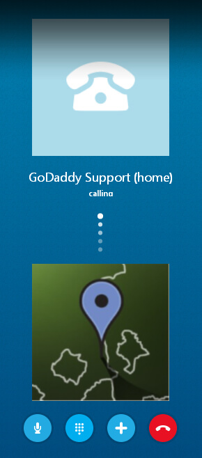 Skype Calling GoDaddy Support