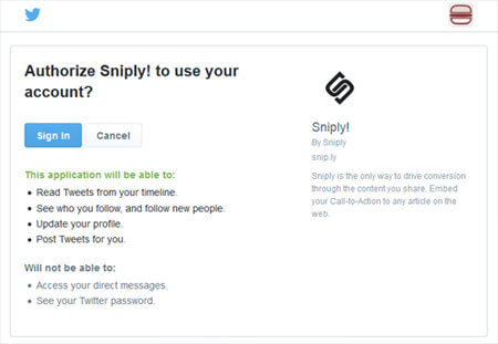 Sniply Twitter App