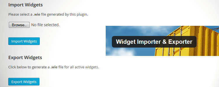WordPress Widget Importer/Exporter Plugin