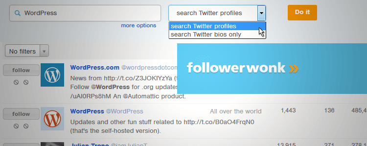 Followerwonk Search Profile
