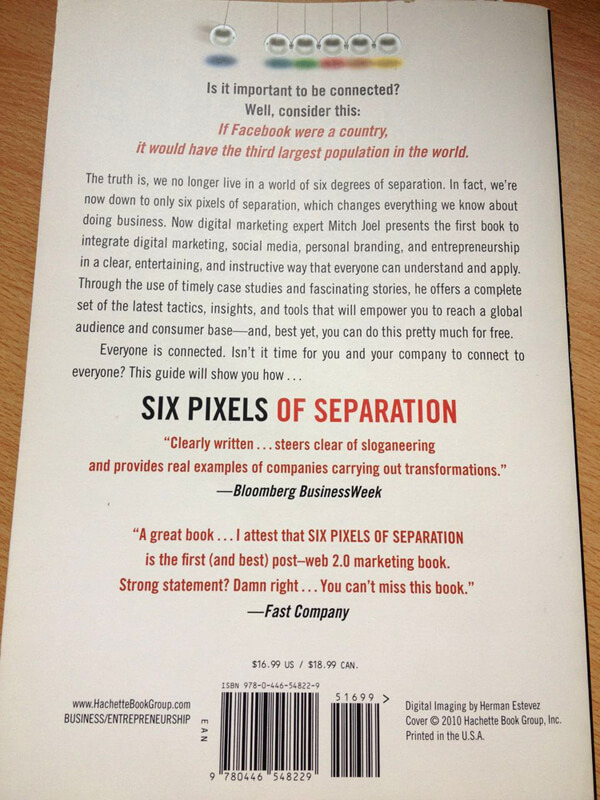 Six Pixels of Separation Back Cover