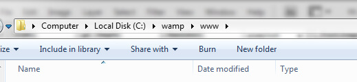 WAMP www directory
