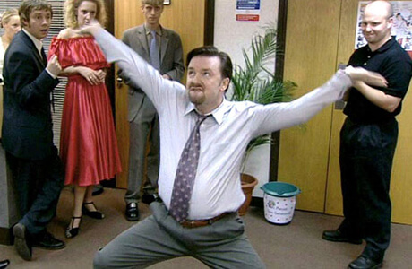 Ricky Gervais as David Brent Dancing in The Office