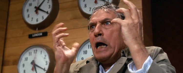 Howard Beale from the film "Network" gets mad