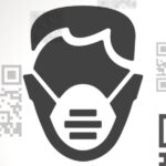 Graphic image of Face mask and QR codes