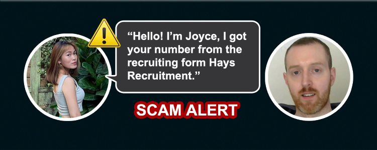 Hays Recruitment Job Scammer on WhatsApp