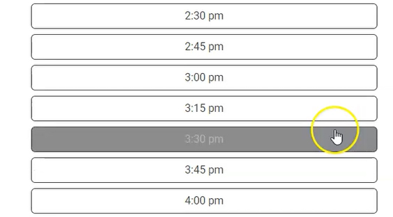 TidyCal booking slots